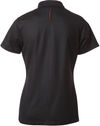 Am image of a Custom Coal Harbour Snag Resistant Contrast Insert Ladies Sport Shirt in Black/Orange!