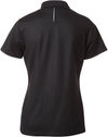 Am image of a Custom Coal Harbour Snag Resistant Contrast Insert Ladies Sport Shirt in Black/White!