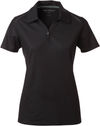 Am image of a Custom Coal Harbour Snag Resistant Contrast Insert Ladies Sport Shirt in Black/Coal Grey!