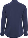Am image of a Custom Coal Harbour Everyday Long Sleeve Woven Ladies Shirt in True Navy!