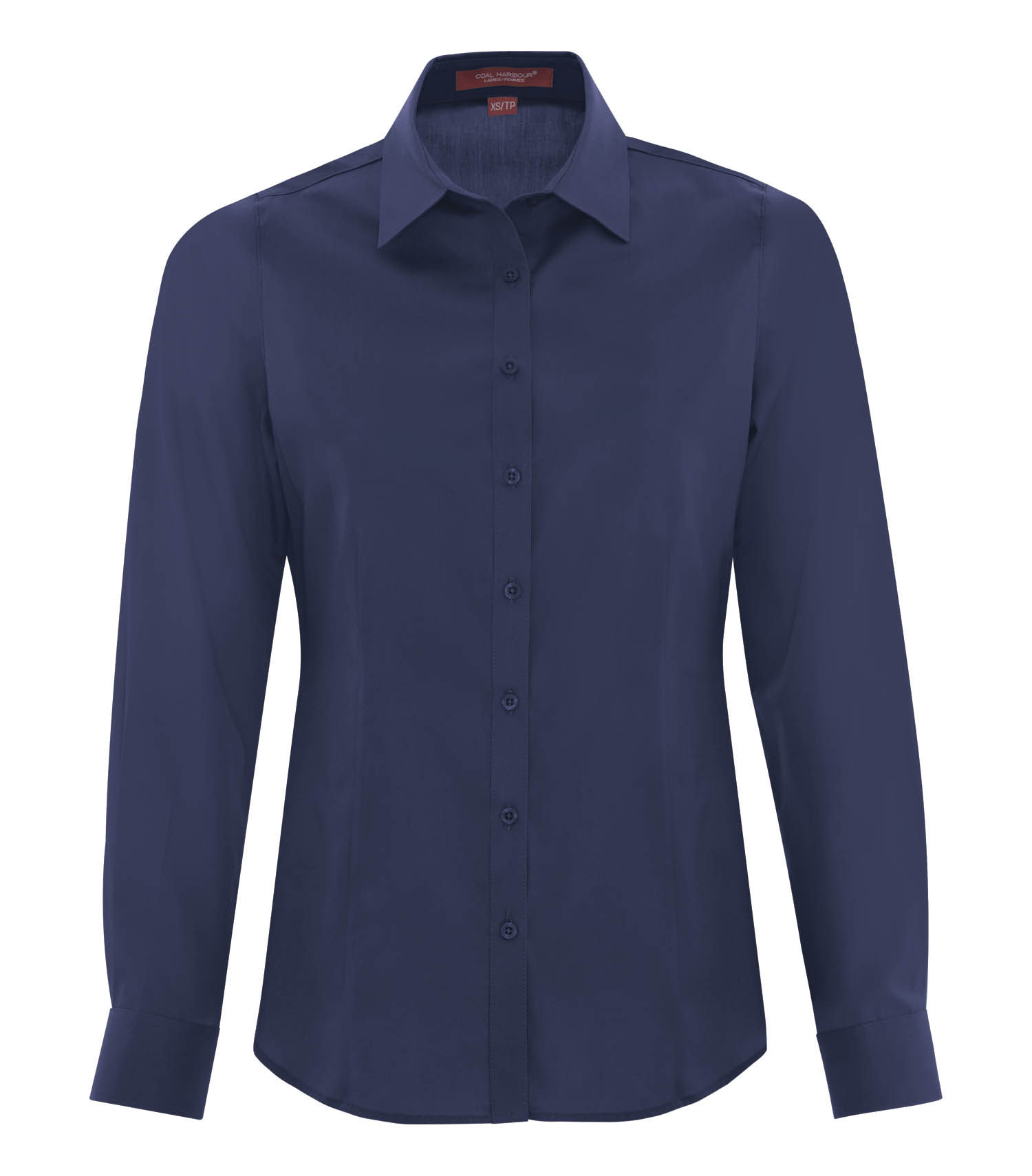 Coal Harbour Everyday Long Sleeve Woven Ladies Shirt in True Navy