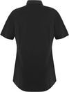 Am image of a Custom Coal Harbour Everyday Short Sleeve Woven Ladies Shirt in Black!