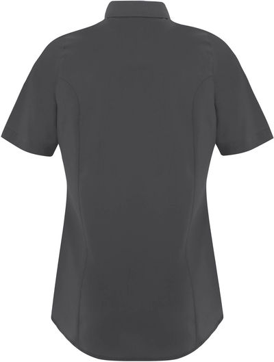 Am image of a Custom Coal Harbour Everyday Short Sleeve Woven Ladies Shirt in Iron Grey!