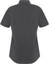 Am image of a Custom Coal Harbour Everyday Short Sleeve Woven Ladies Shirt in Iron Grey!