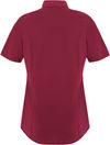 Am image of a Custom Coal Harbour Everyday Short Sleeve Woven Ladies Shirt in Rich Red!