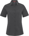 Am image of a Custom Coal Harbour Everyday Short Sleeve Woven Ladies Shirt in Iron Grey!