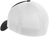 Am image of a Custom New Era Stretch Mesh Cap in Black/White!