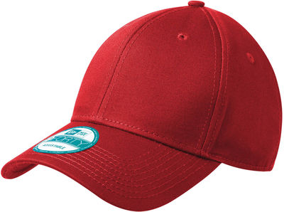 Am image of a Custom New Era Adjustable Structured Cap in Scarlet!