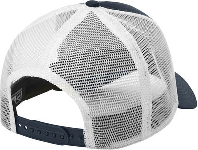 Am image of a Custom NEW ERA SNAPBACK TRUCKER CAP in Deep Navy/White!