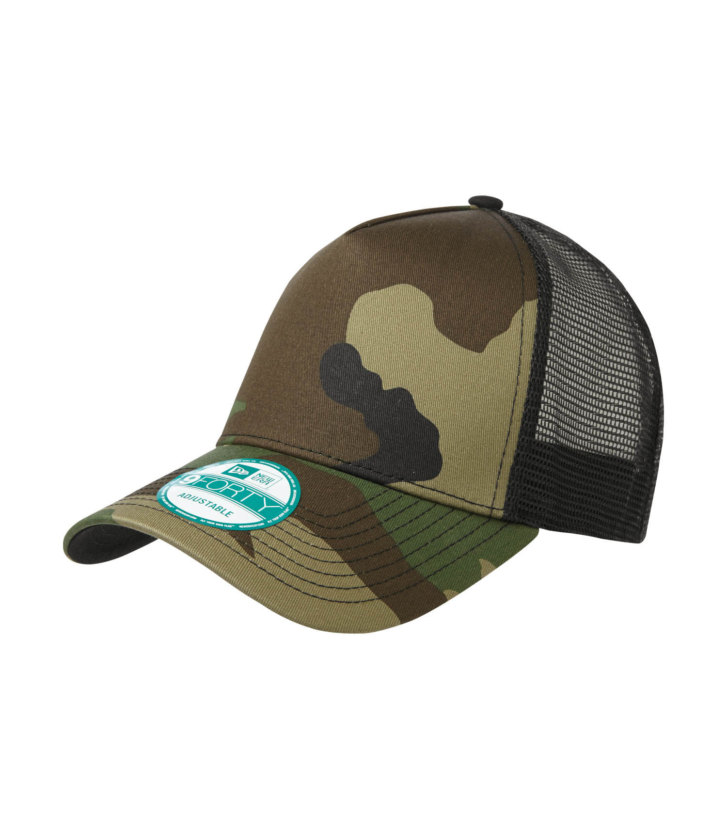 NEW ERA SNAPBACK TRUCKER CAP in Camo/Black