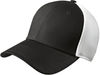 Am image of a Custom New Era Stretch Youth Mesh Cap in Black/White!