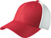 Am image of a Custom New Era Stretch Youth Mesh Cap in Scarlet/White!