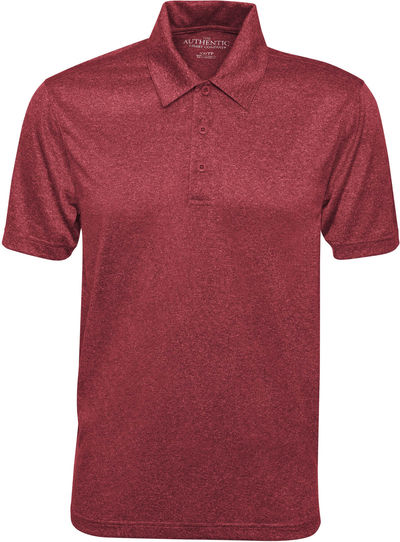 Am image of a Custom ATC PRO TEAM HEATHER ProFORMANCE SPORT SHIRT in Cardinal Heather!