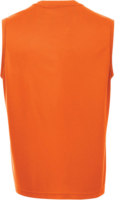 Am image of a Custom ATC Pro Team Sleeveless Tee in Deep Orange!