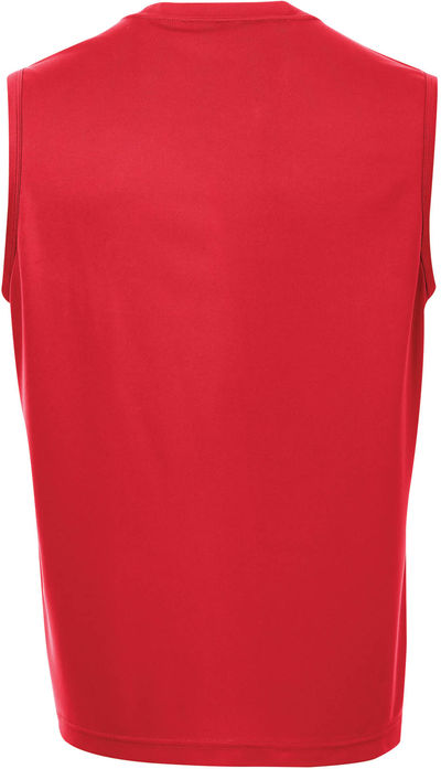 Am image of a Custom ATC Pro Team Sleeveless Tee in True Red!