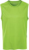 Am image of a Custom ATC Pro Team Sleeveless Tee in Lime Shock!