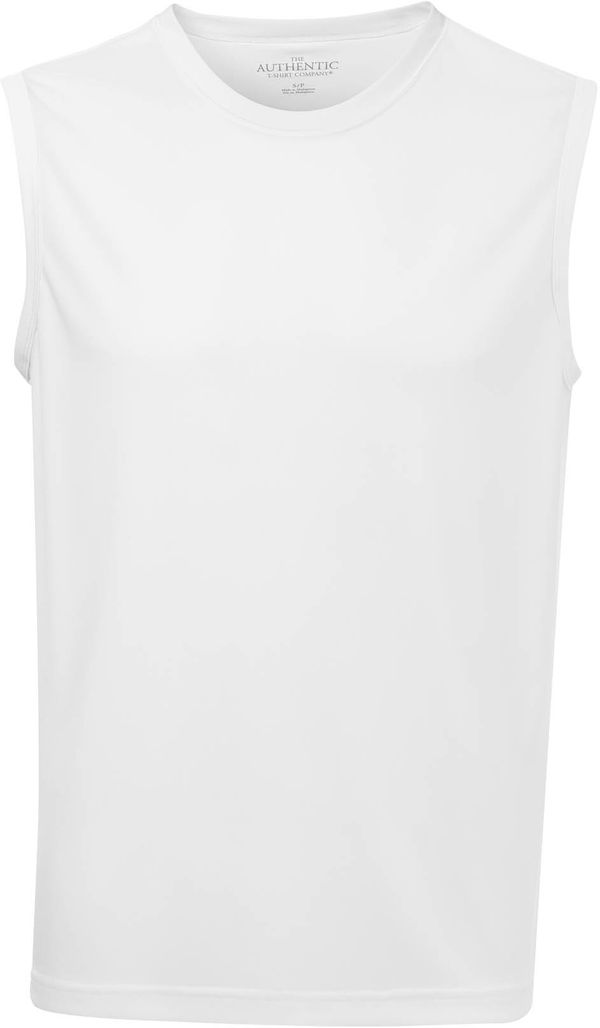 Am image of a Custom ATC Pro Team Sleeveless Tee in White!