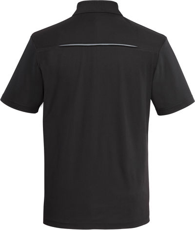 Am image of a Custom Coal Harbour Snag Resistant Contrast Insert Sport Shirt in Black/Coal Grey!