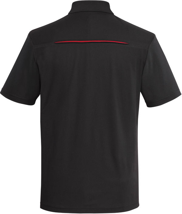 Am image of a Custom Coal Harbour Snag Resistant Contrast Insert Sport Shirt in Black/Red!