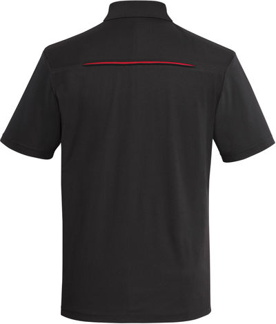 Am image of a Custom Coal Harbour Snag Resistant Contrast Insert Sport Shirt in Black/Red!