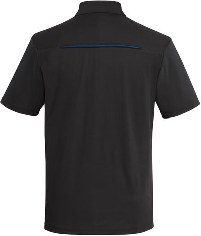 Am image of a Custom Coal Harbour Snag Resistant Contrast Insert Sport Shirt in Black/Royal!