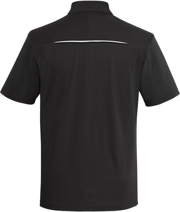 Am image of a Custom Coal Harbour Snag Resistant Contrast Insert Sport Shirt in Black/White!