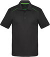 Am image of a Custom Coal Harbour Snag Resistant Contrast Insert Sport Shirt in Black/Lime!