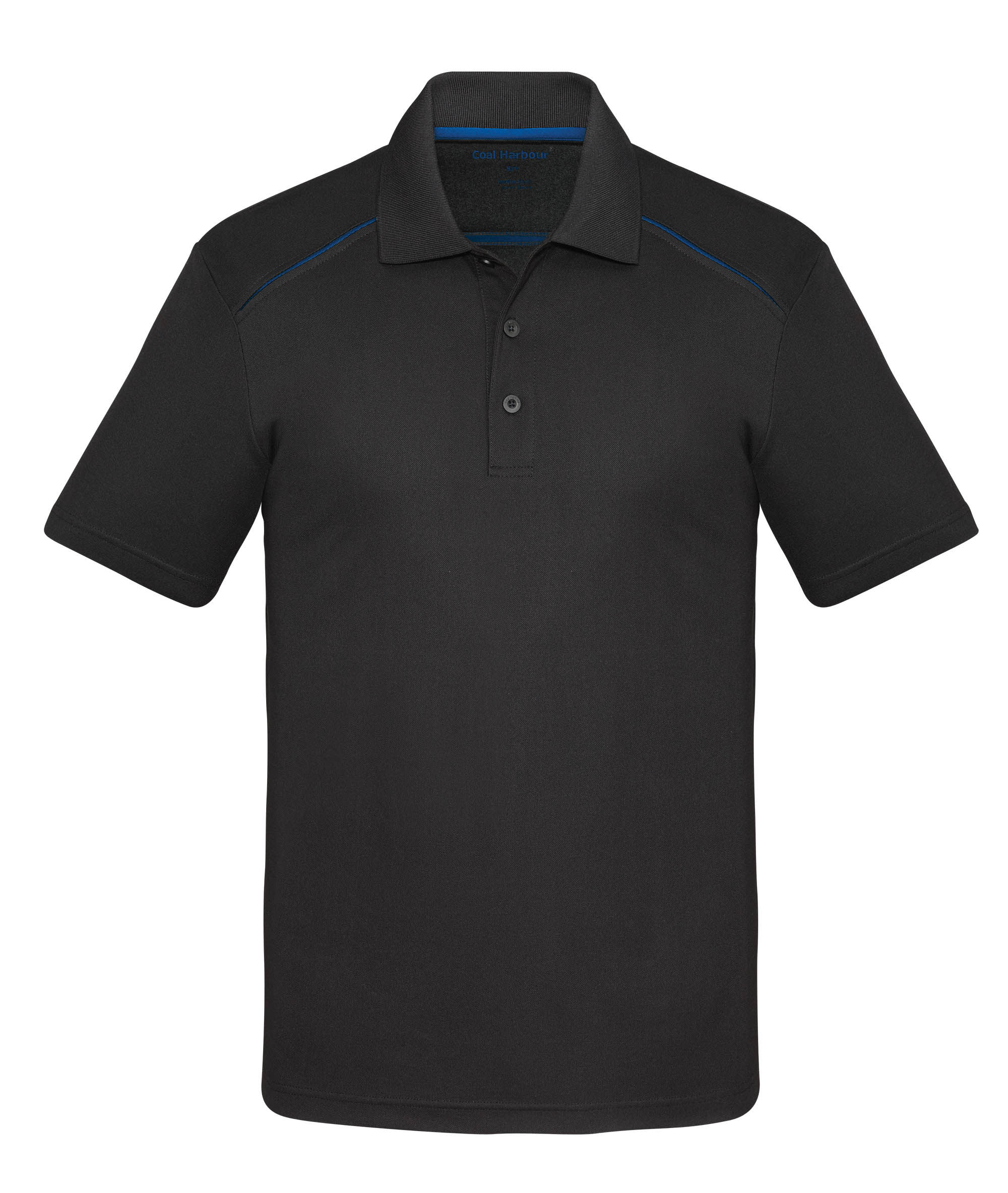 Coal Harbour Snag Resistant Contrast Insert Sport Shirt in Black/Royal