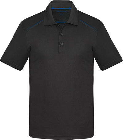 Am image of a Custom Coal Harbour Snag Resistant Contrast Insert Sport Shirt in Black/Royal!