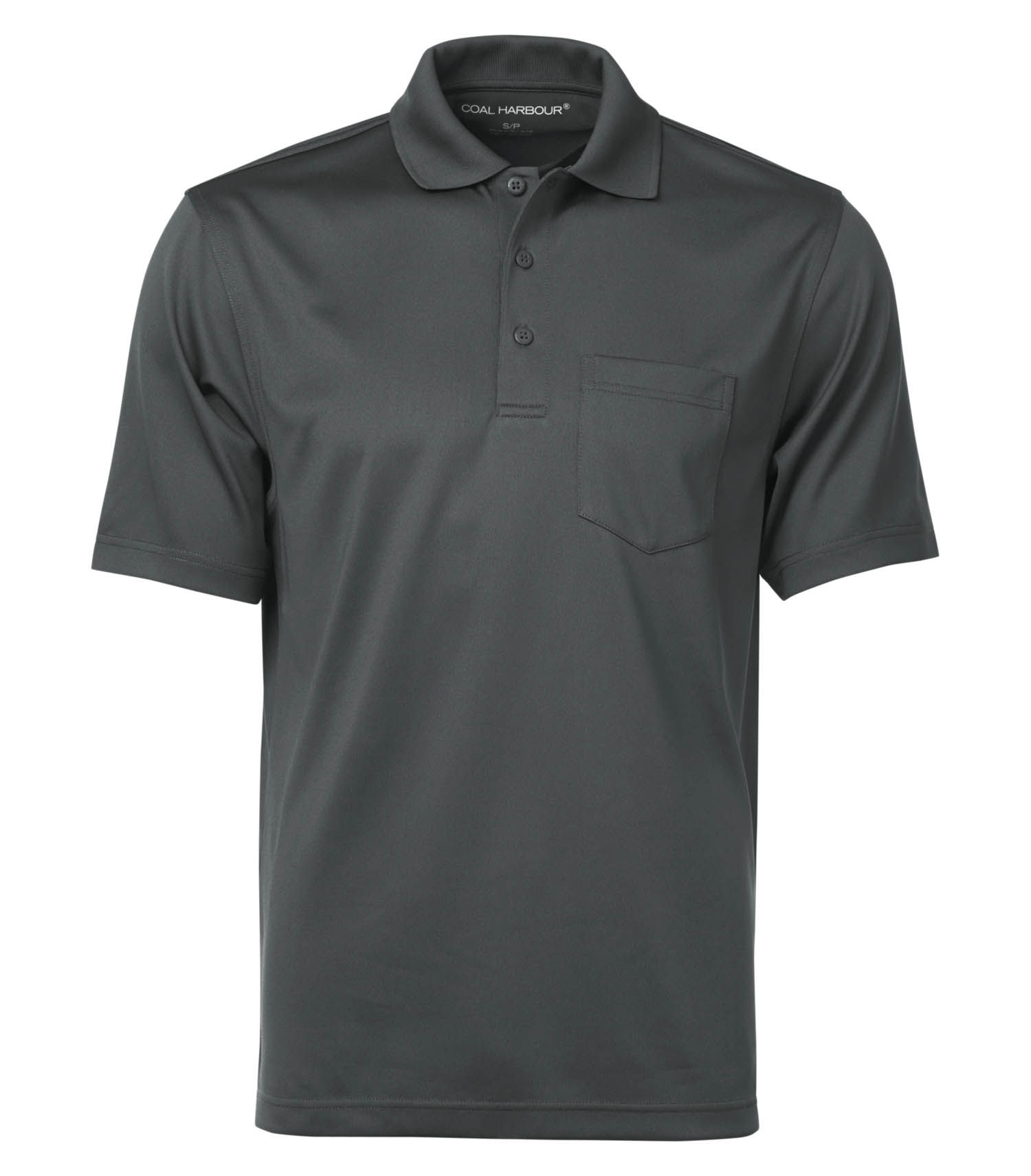 Coal Harbour Snag Proof Power Pocket Sport Shirt in Charcoal