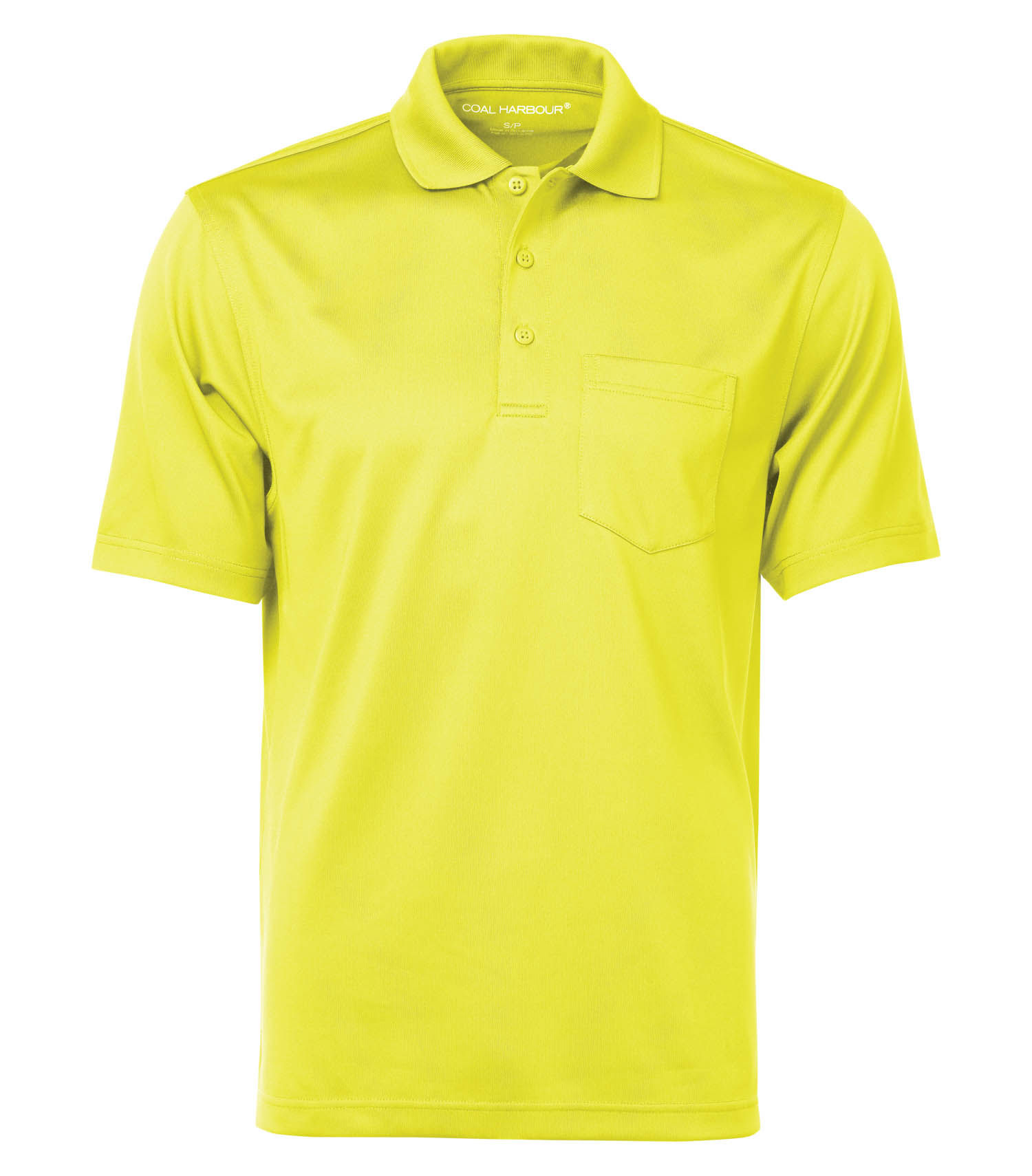 Coal Harbour Snag Proof Power Pocket Sport Shirt in Safety Yellow