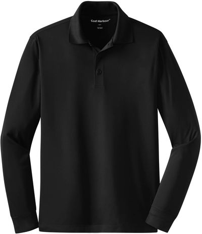 Am image of a Custom Coal Harbour Snag Resistant Long Sleeve Sport Shirt in Black!
