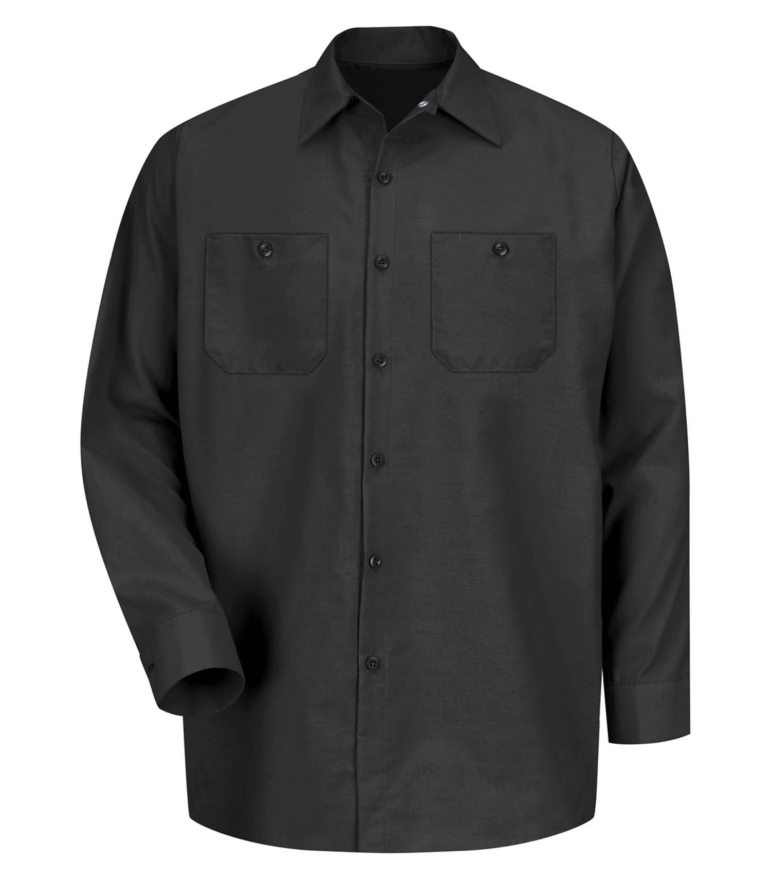 Red Kap Industrial Long Sleeve Work Shirt in Black