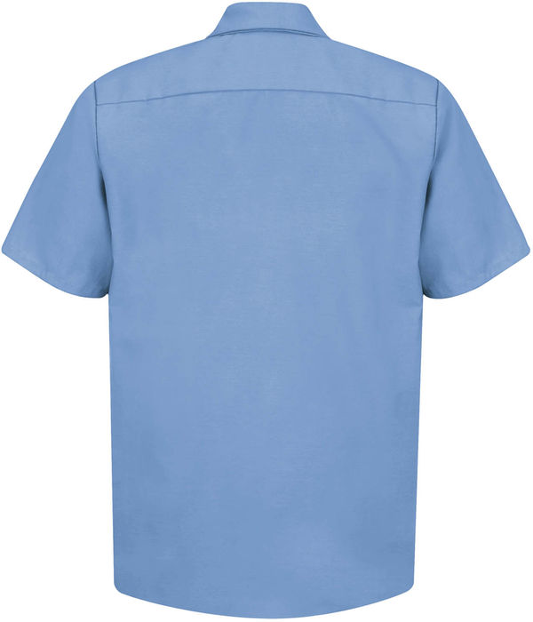 An image of a Custom Red Kap Industrial Short Sleeve Work Shirt in Light Blue!