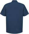 Am image of a Custom Red Kap Industrial Short Sleeve Work Shirt in Navy!