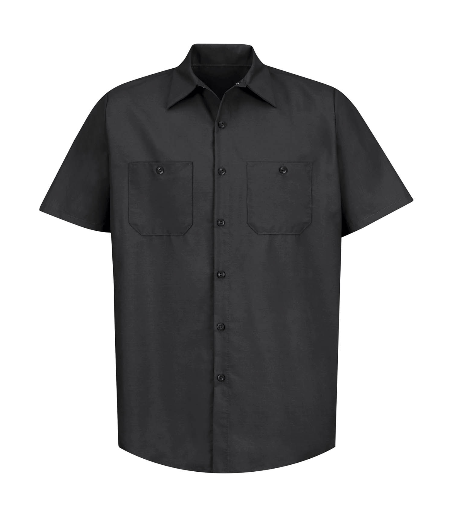 Red Kap Industrial Short Sleeve Work Shirt in Black