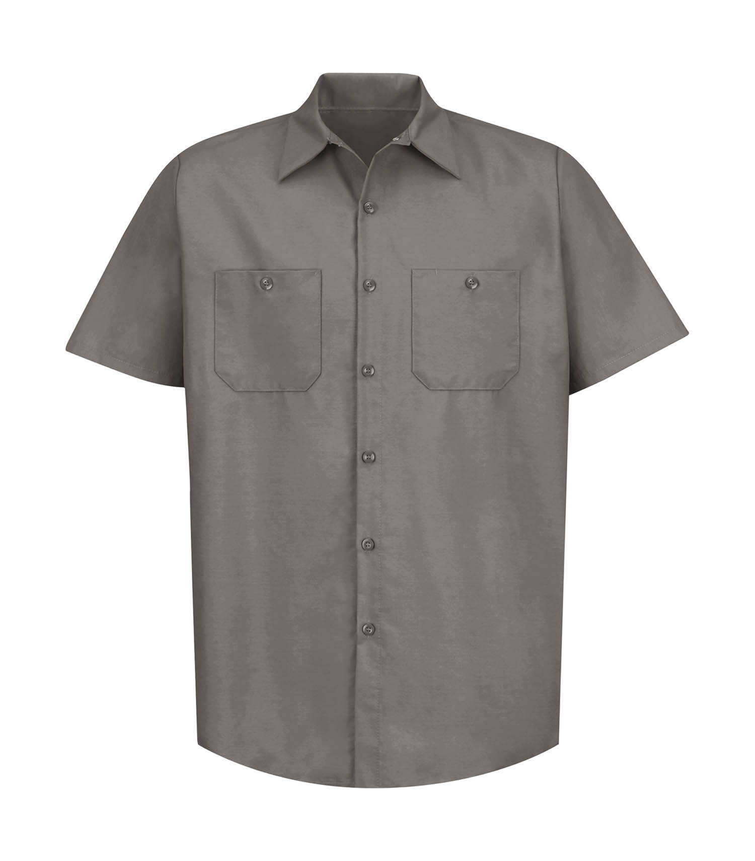 Red Kap Industrial Short Sleeve Work Shirt in Grey