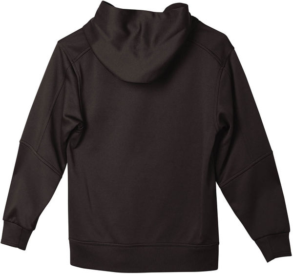 Am image of a Custom ATC Youth Ptech Fleece Hoodie in Black!