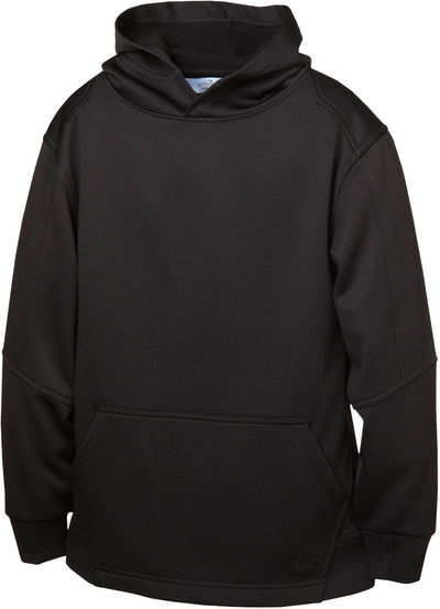 Am image of a Custom ATC Youth Ptech Fleece Hoodie in Black!