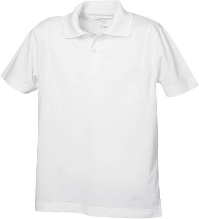 Am image of a Custom Coal Harbour Snag Resistant Youth Sport Shirt in White!