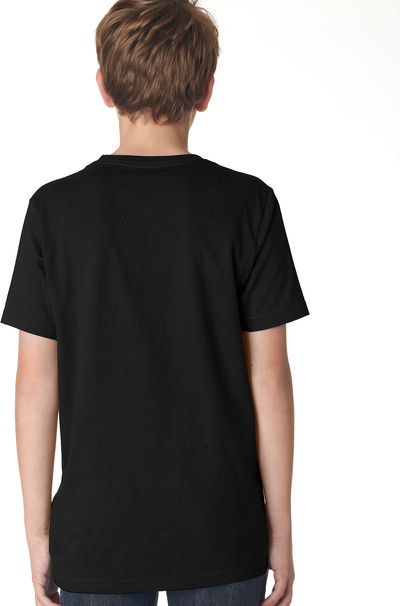 Am image of a Custom Next Level Youth Boys' Cotton Crew in Black!