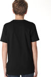 Am image of a Custom Next Level Youth Boys' Cotton Crew in Black!