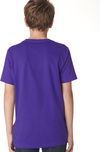 Am image of a Custom Next Level Youth Boys' Cotton Crew in Purple Rush!