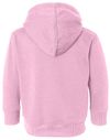 Am image of a Custom Rabbit Skins Toddler Pullover Fleece Hoodie in Pink!