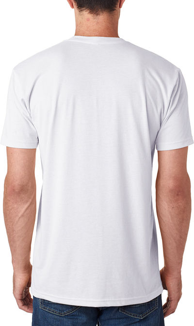 Am image of a Custom Next Level Men's Sueded Crew in White!