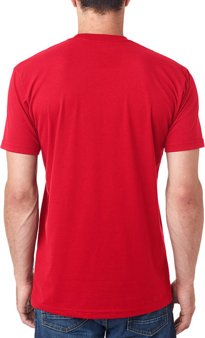 Am image of a Custom Next Level Men's Sueded Crew in Red!