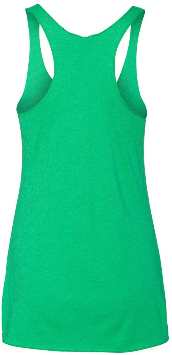 Am image of a Custom Next Level Ladies Tri Blend Racerback Tank in Envy!