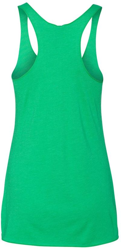 Am image of a Custom Next Level Ladies Tri Blend Racerback Tank in Envy!