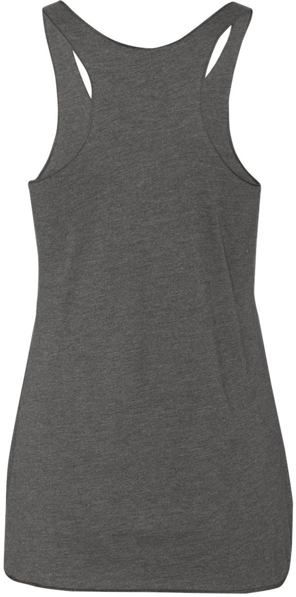 Am image of a Custom Next Level Ladies Tri Blend Racerback Tank in Premium Heather!