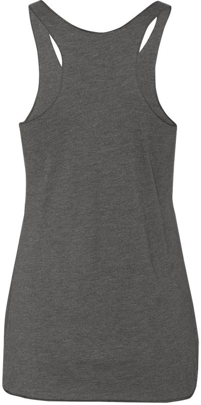 Am image of a Custom Next Level Ladies Tri Blend Racerback Tank in Premium Heather!